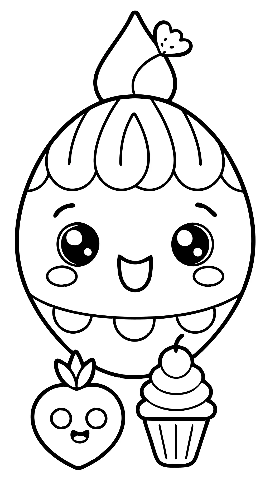 coloriages alimentaires simples kawaii